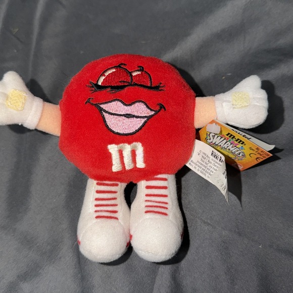 1998 M&M's Swarmees Rikki Red Mini Characters Mars Candy Plush with Tags